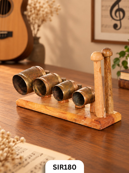 Traditional Kutch Rustic Kutch Cow Bell Chime – 4 Bells