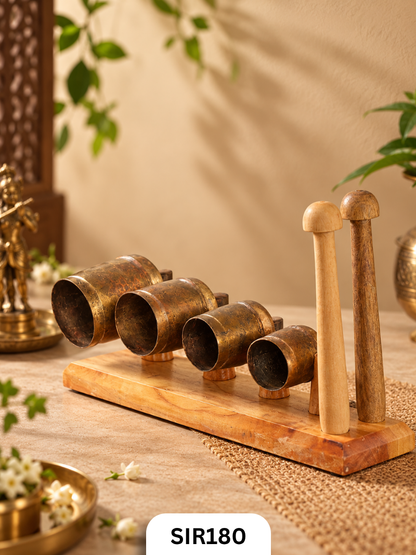 Traditional Kutch Rustic Kutch Cow Bell Chime – 4 Bells