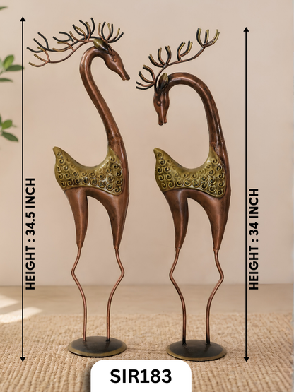 RED DEER SET OF 2 - 34.5Inch & 34Inch