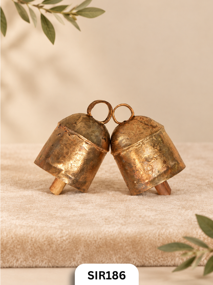 Small Handmade Kutch Copper Bells (Set of 2)