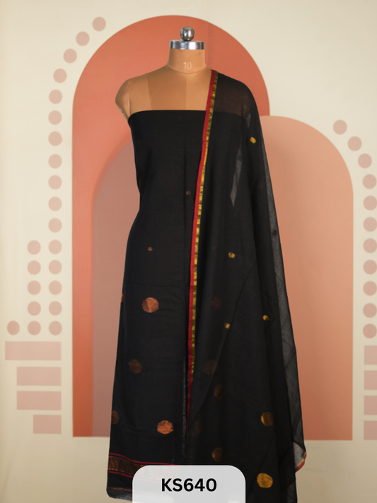 JAMDHANI LINEN TOP WITH DUPATTA