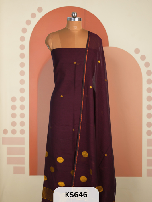 JAMDHANI LINEN TOP WITH DUPATTA