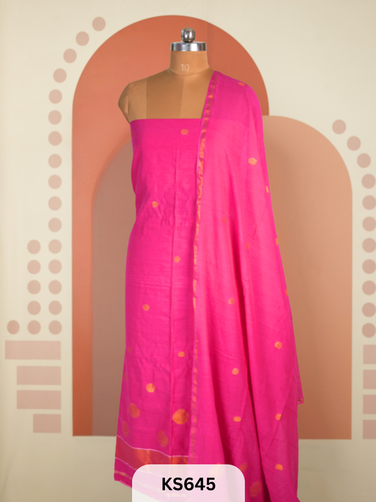 JAMDHANI LINEN TOP WITH DUPATTA