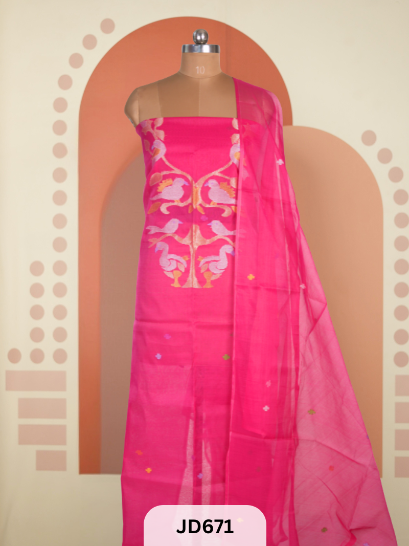 JAMDHANI LINEN TOP WITH DUPATTA