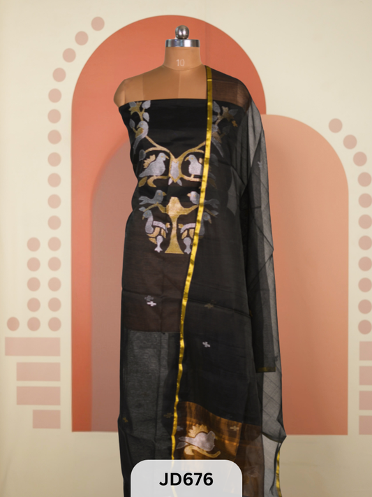 JAMDHANI LINEN TOP WITH DUPATTA