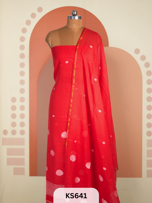 JAMDHANI LINEN TOP WITH DUPATTA