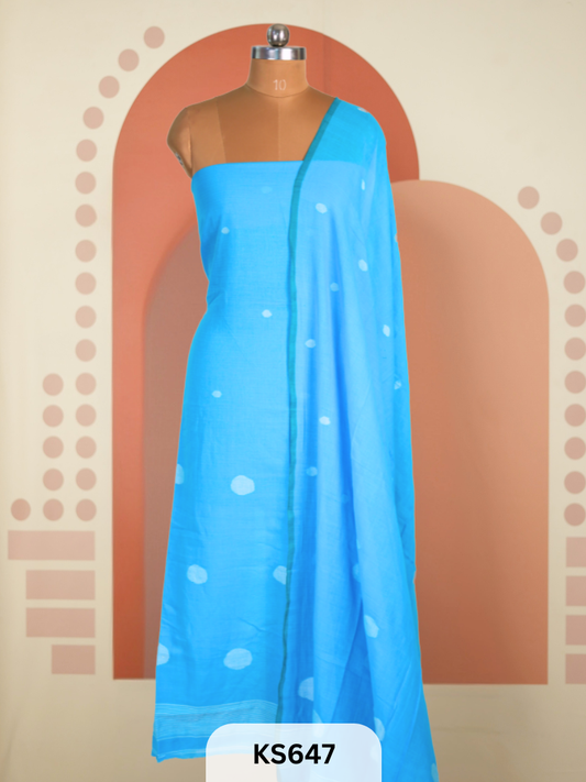 JAMDHANI LINEN TOP WITH DUPATTA