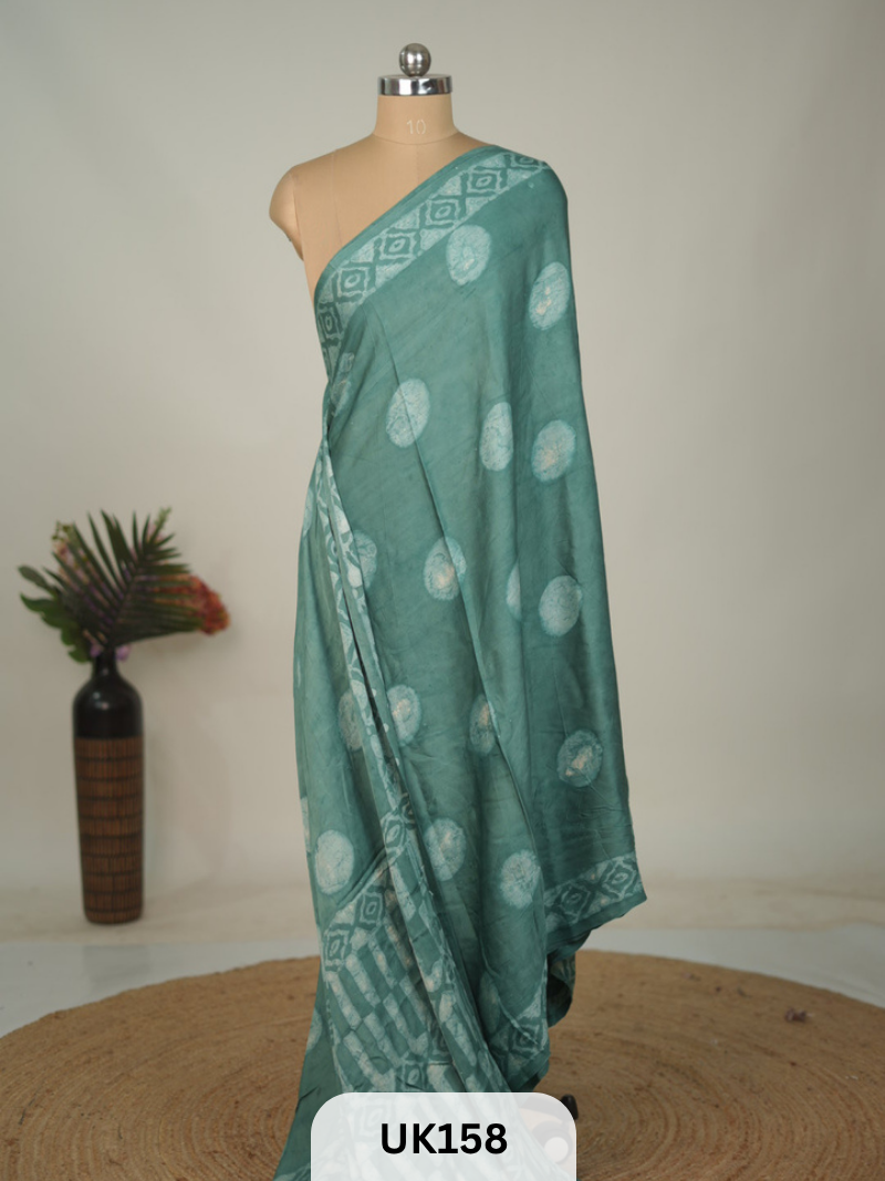 Modal silk with Ajrakh saree