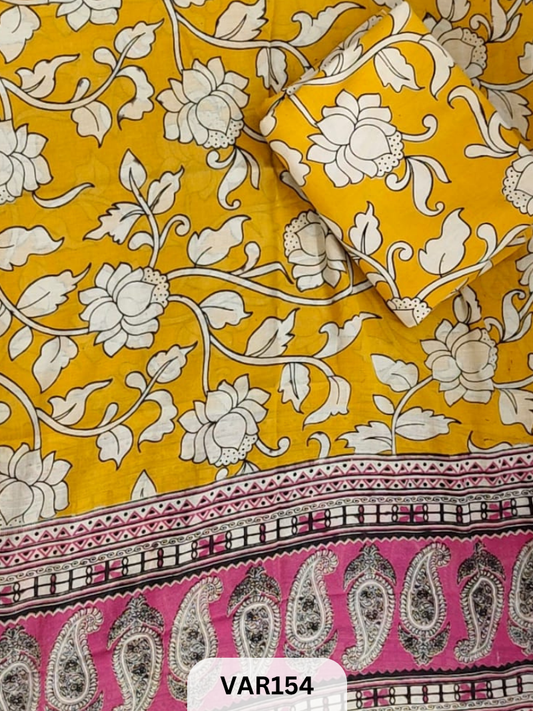 KALAMKARI COTTON TOP AND DUPPATA - 2PCS