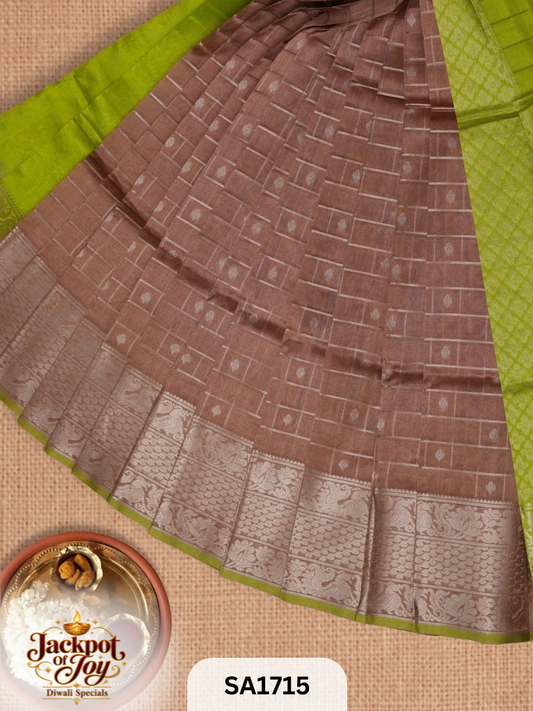 PURE HANDLOOM MANGALGIRI SAREE | BUTTA PALLU