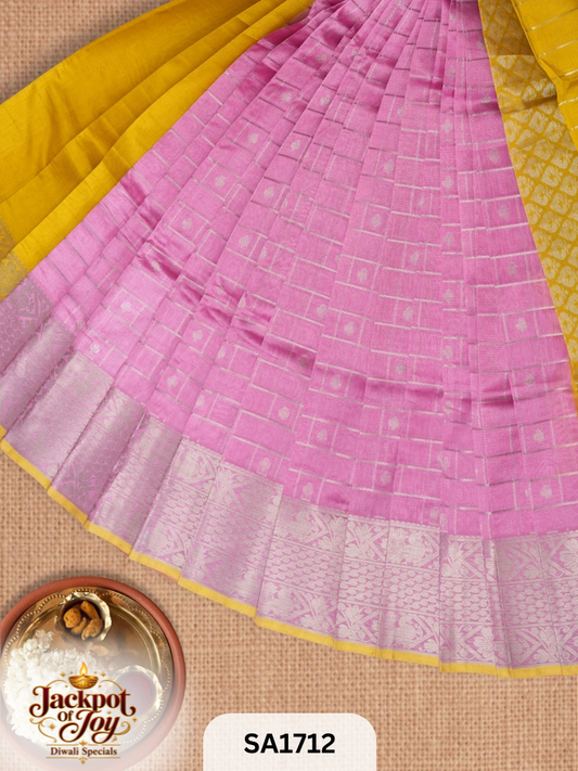 PURE HANDLOOM MANGALGIRI SAREE | BUTTA PALLU