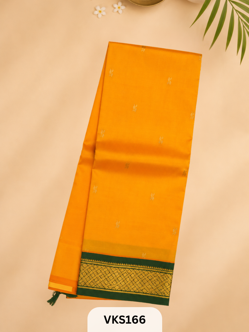 PURE KANCHIPURAM SOFT SILK TOPMATERIAL 2.4MTRS + 30CM