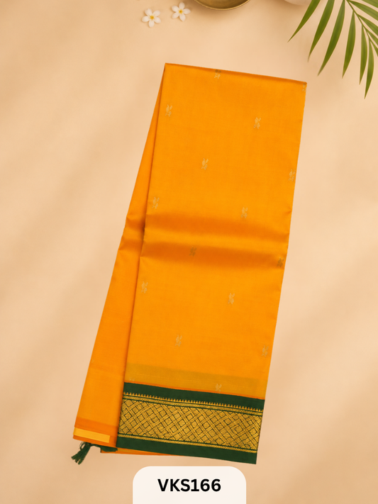 PURE KANCHIPURAM SOFT SILK TOPMATERIAL 2.4MTRS + 30CM