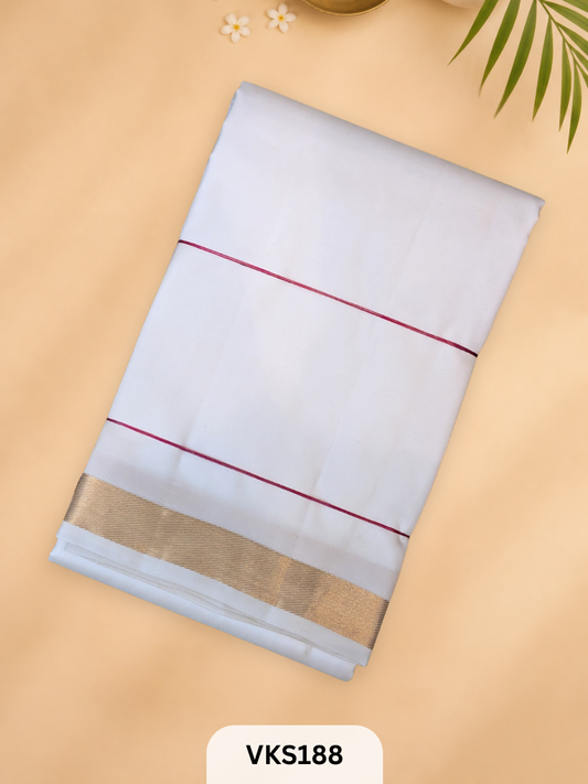 PURE KANCHIPURAM PLAIN SOFT SILK SAREE