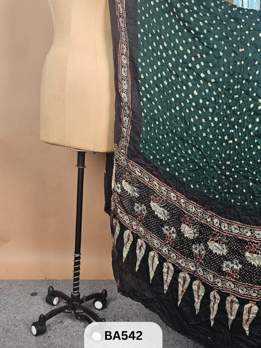 Modal Bandhani Dupatta + Ajrakh Print