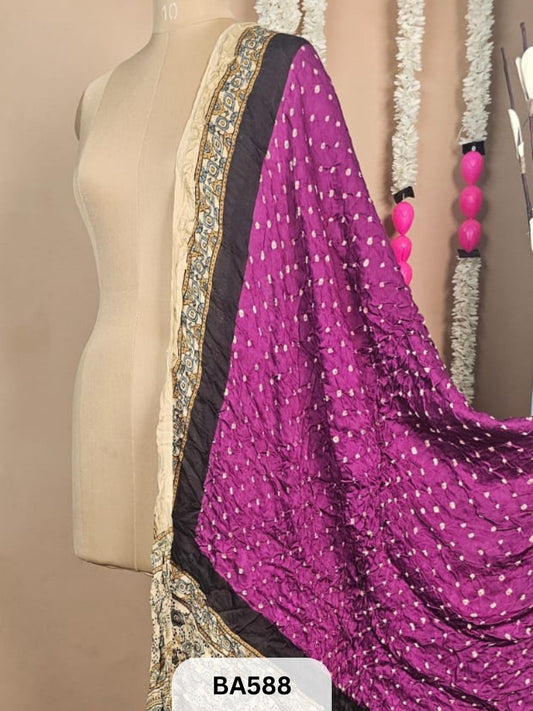 Modal Bandhani Dupatta + Ajrakh Print