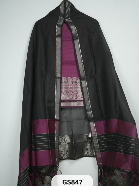 Pure Handloom Mangalgiri Top and Dupatta
