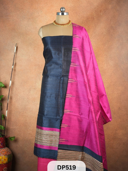 Tussar Raw Silk Handloom Suit