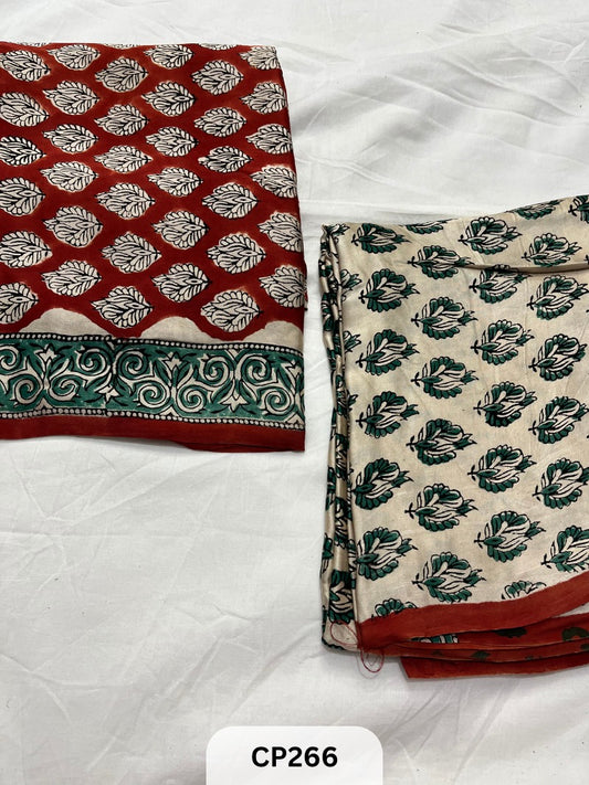 Bagru hand block printed suits in modal silk fabric Suits