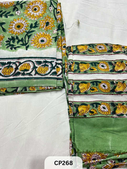 Sanganer Handblock printed suits in modal silk fabric Suits