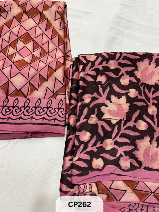 Vanaspati ajrakh hand block printed suits in modal silk fabric Suits