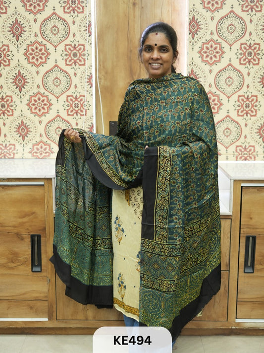 PURE MODAL AJRAKH DUPPATA or MAKE 2.5MTR TOP