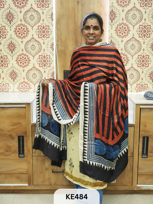 PURE MODAL AJRAKH DUPPATA or MAKE 2.5MTR TOP