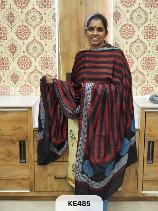 PURE MODAL AJRAKH DUPPATA or MAKE 2.5MTR TOP