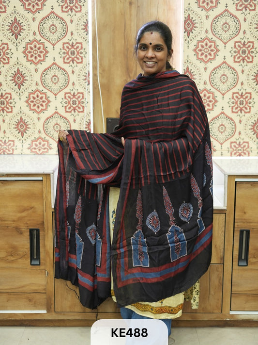 PURE MODAL AJRAKH DUPPATA or MAKE 2.5MTR TOP