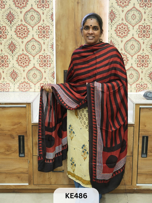 PURE MODAL AJRAKH DUPPATA or MAKE 2.5MTR TOP