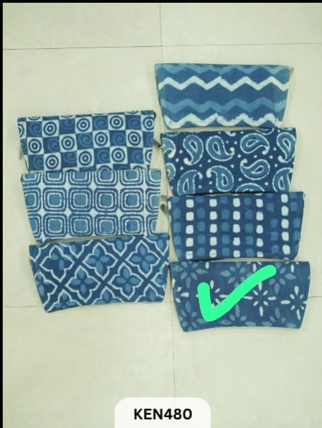 INDIGO CLUTCHS - ASORTED 5PCS