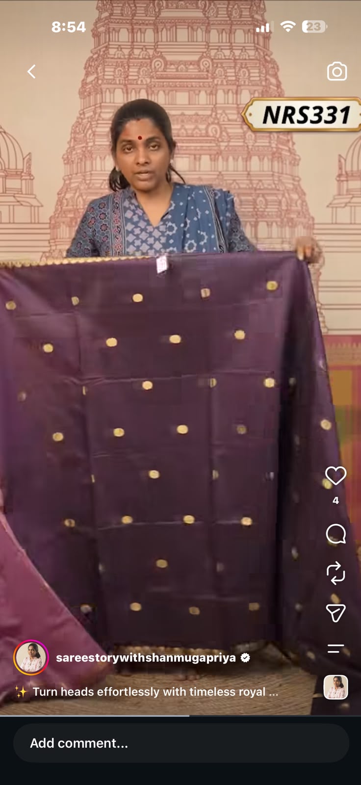 CHANDERI INSPIRED MAHESWARI SAREE