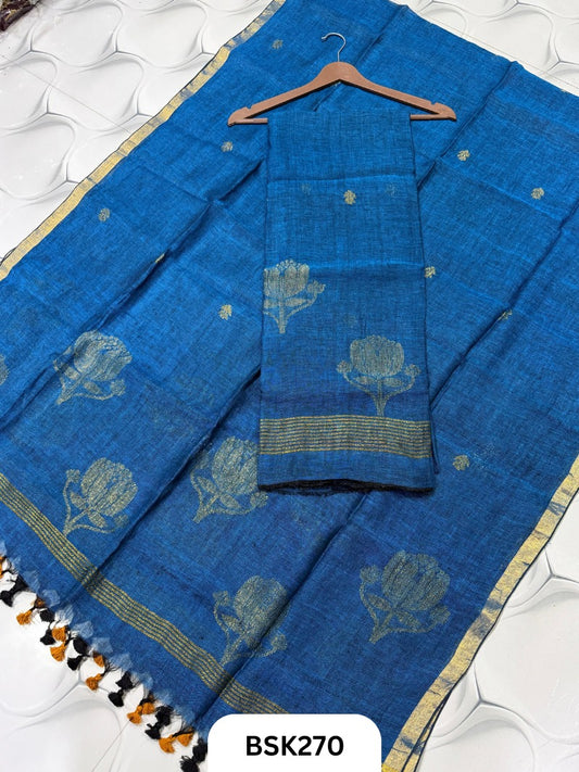 Pure Jayashree Linen By Linen - Top 2.6 Duppatta 2.7