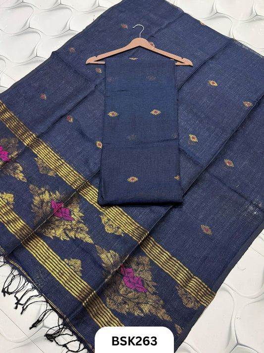 Pure Jayashree Linen By Linen - Top 2.6 Duppatta 2.7