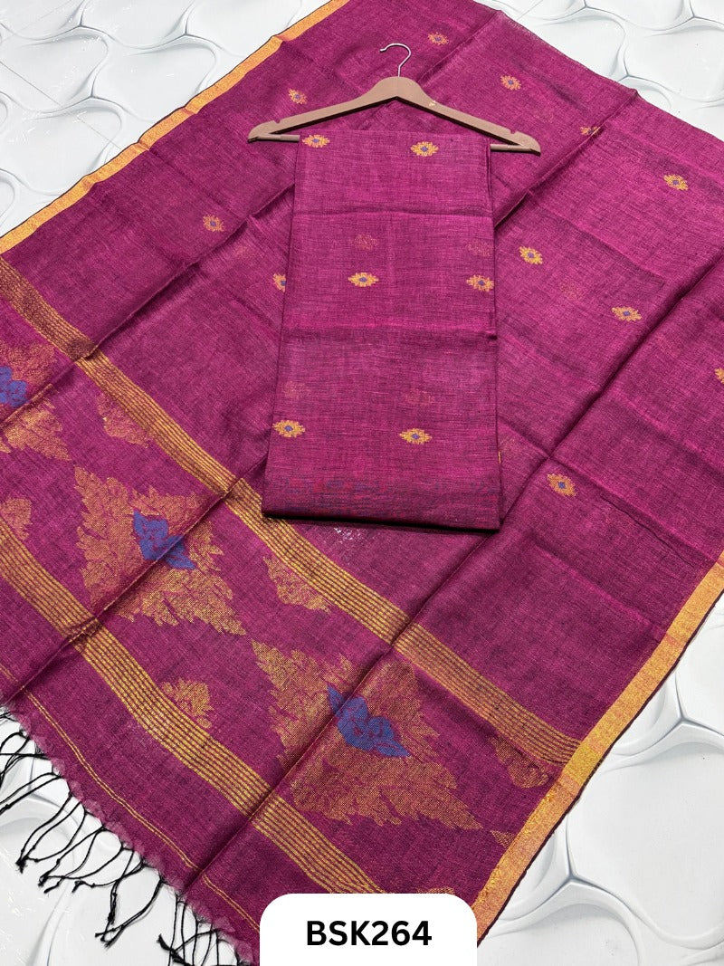 Pure Jayashree Linen By Linen - Top 2.6 Duppatta 2.7