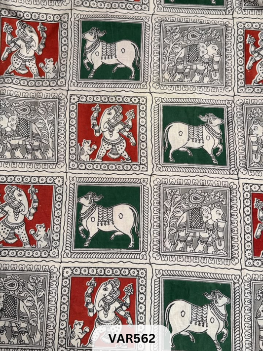 Kalamkari Hand printed - Fabric - 4mrts