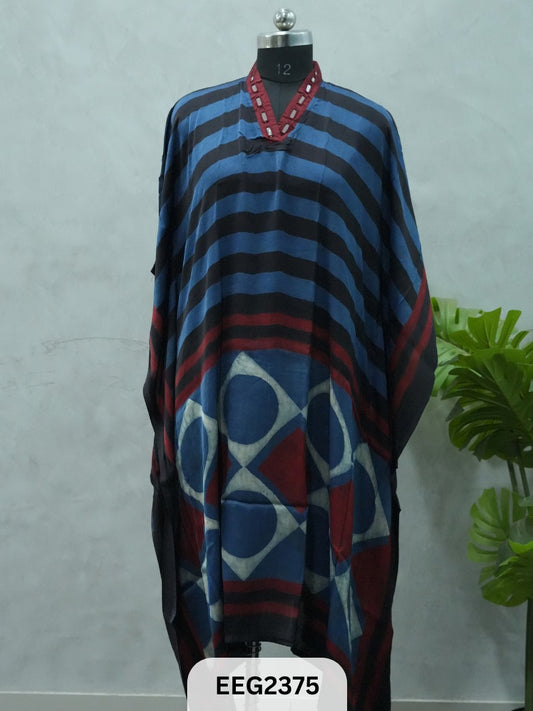 MODAL KHAFTAN WITH MIRROR WORK NECKLINE