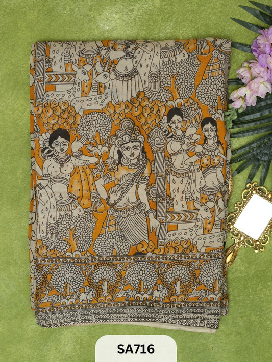 KALAMKARI MALMAL COTTON SAREE