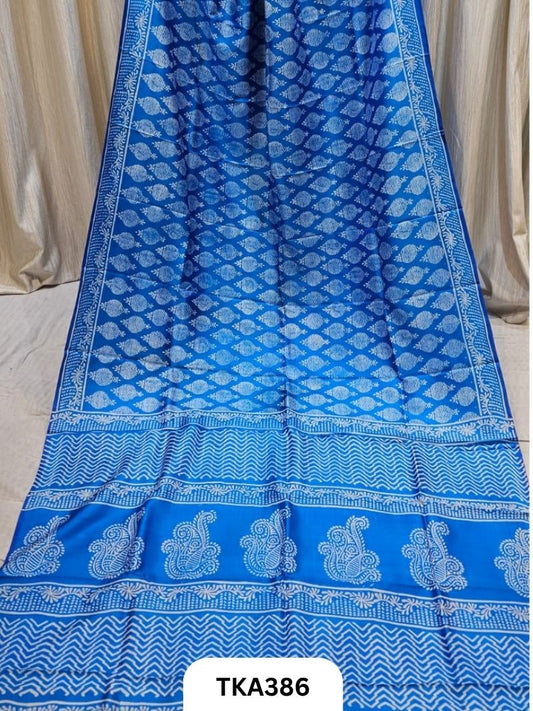 Murshidabad Silk Hand Painted Saree