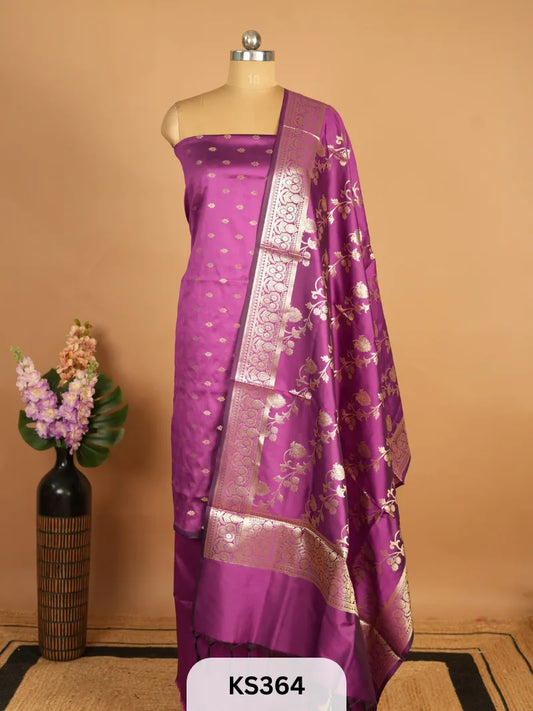 BANARASI SILK SALWAR  SUIT - 3PCS