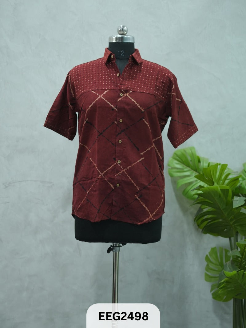 WOMEN MODAL AJRAKH PRINT KHAFTAN SHIRT