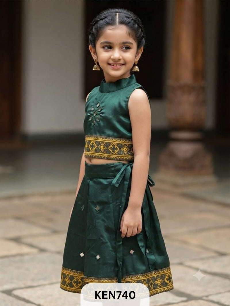 MASHRU MIRRORWORK KIDS CHANIYA CHOLI