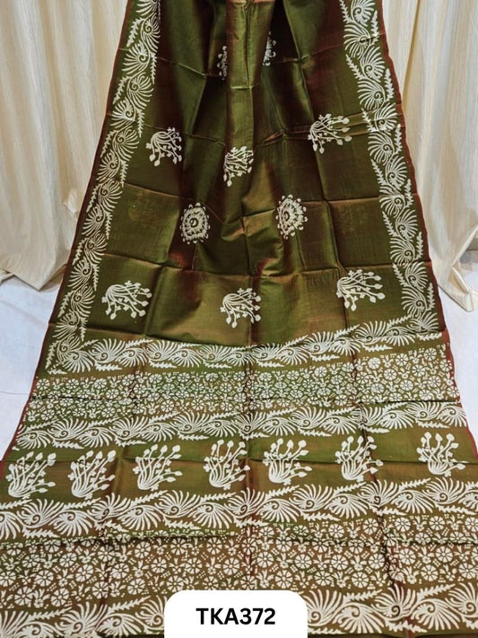Murshidabad Silk Hand Painted Saree