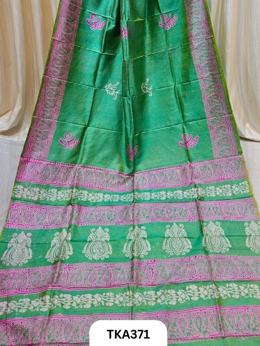 Murshidabad Silk Hand Painted Saree