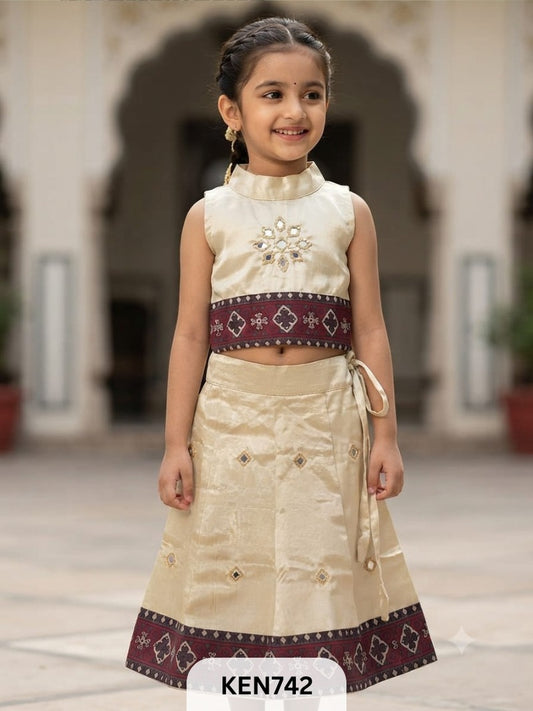 MASHRU MIRRORWORK KIDS CHANIYA CHOLI