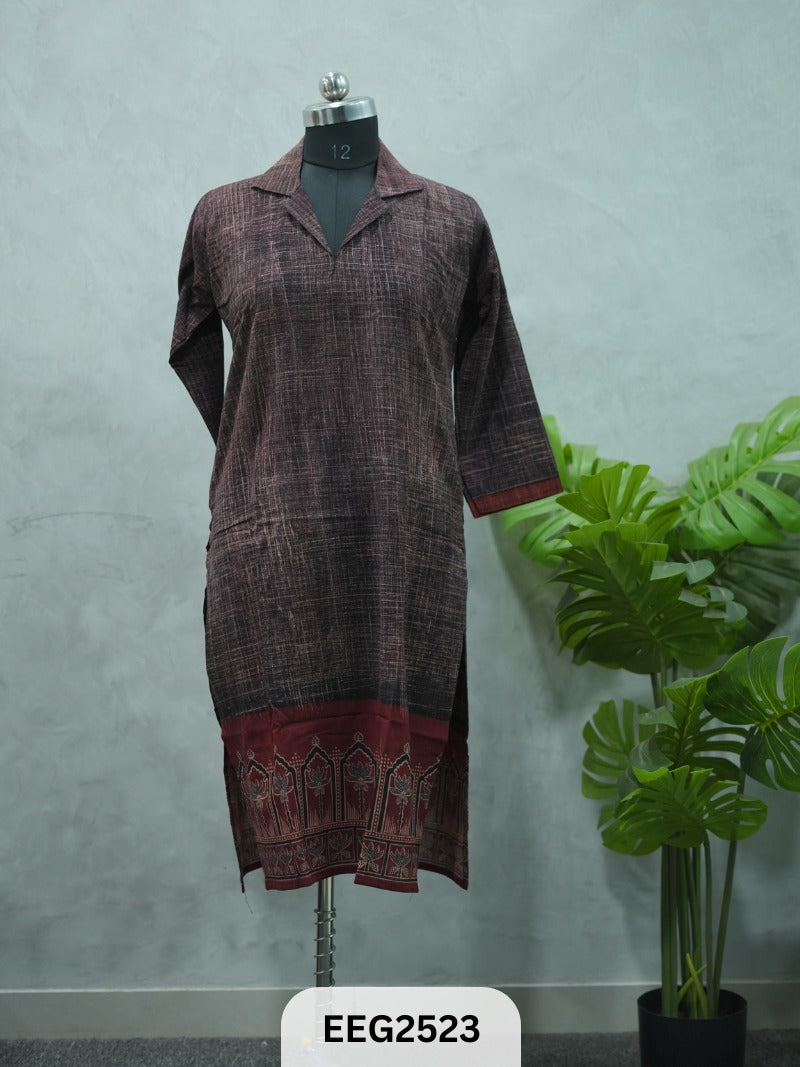 KURTI BRASH PRINT WITH DAMAN
