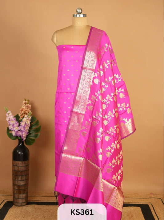 BANARASI SILK SALWAR  SUIT - 3PCS