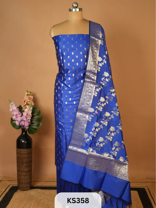 BANARASI SILK SALWAR  SUIT - 3PCS