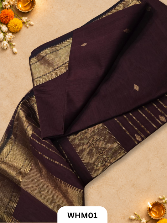 Maheshwari Handloom diamond butti saree