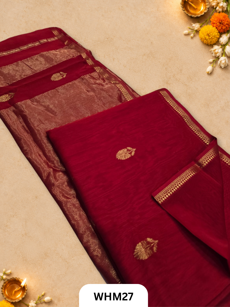 Maheshwari handloom all over buttas saree